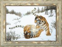 Набір для вишивання хрестиком Чарівна Мить М-219 "Ігриві тигри" | інтернет-магазин 'Елена-Рукоделие'