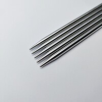 носочные стальные спицы, ss, 20 см (8")  3,0мм арт. 6008- 2,5_0