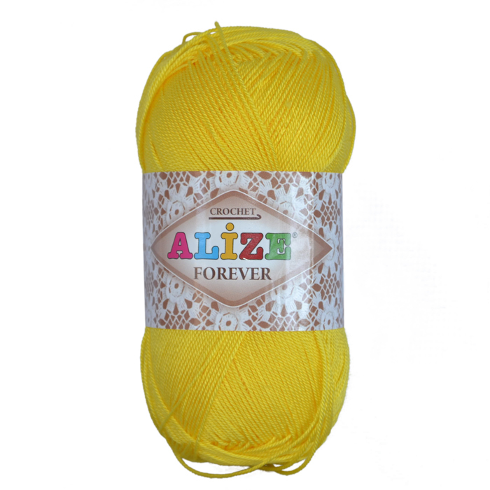 forever crochet 110 ярко желтый | интернет-магазин Елена-Рукоделие