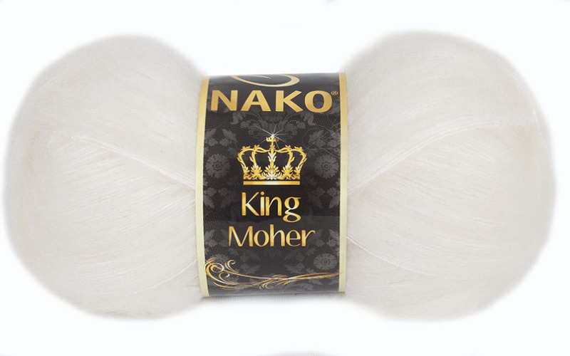 king moher nako 208 белый | интернет-магазин Елена-Рукоделие