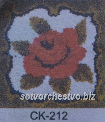 подушка "червона троянда в коричневій рамці" | интернет-магазин Елена-Рукоделие