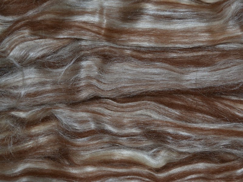 light brown alpaca-bleached tussah silk в10 | интернет-магазин Елена-Рукоделие