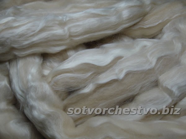 white baby camel-extra bleached tussah silk2  | интернет-магазин Елена-Рукоделие