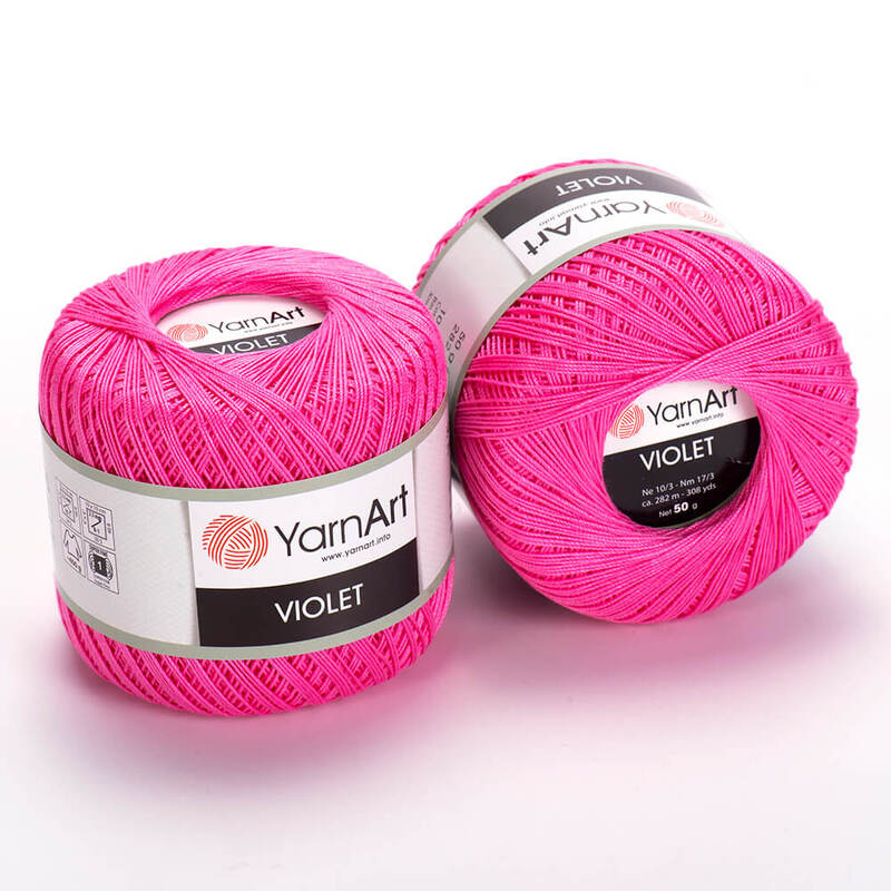 yarnart violet /ярнарт віолет 5001 яскраво-рожевий | интернет-магазин Елена-Рукоделие