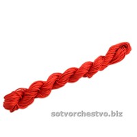 фото шнур нейлоновый 1,5 мм красный метраж