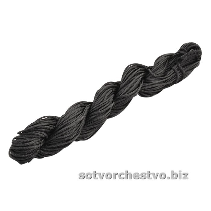 шнур нейлоновый 1,5 мм черный метраж | интернет-магазин Елена-Рукоделие