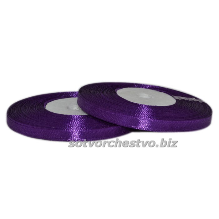 лента атласная 5 мм   6066 фиолетовый катушка | интернет-магазин Елена-Рукоделие