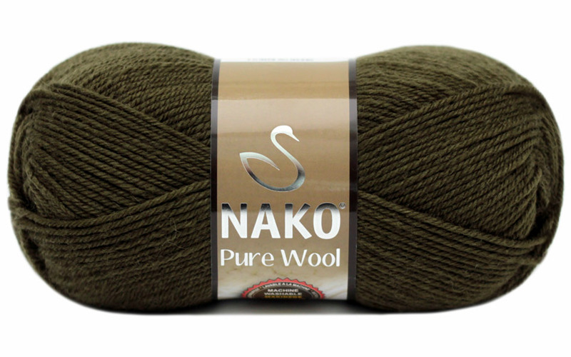 pure wool 10728  хаки | интернет-магазин Елена-Рукоделие