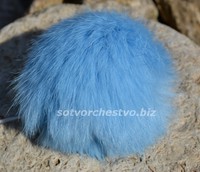 помпон кролик голубой | интернет-магазин Елена-Рукоделие