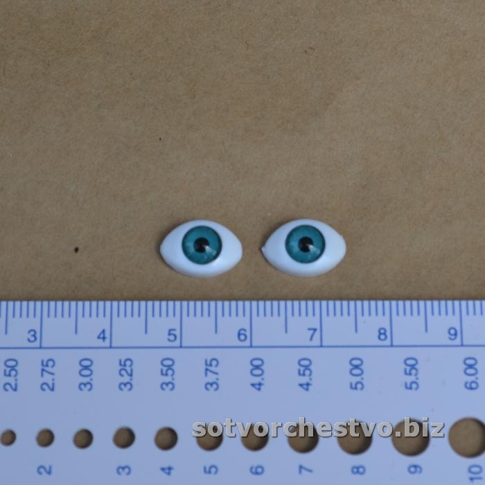 глазки лодочки голубые 11х8 мм | интернет-магазин Елена-Рукоделие