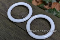 кольцо пластмассовое белое 4,0 см | интернет-магазин Елена-Рукоделие