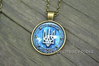 медальон тризуб украины небо ожерелье | інтернет-магазин 'Елена-Рукоделие'