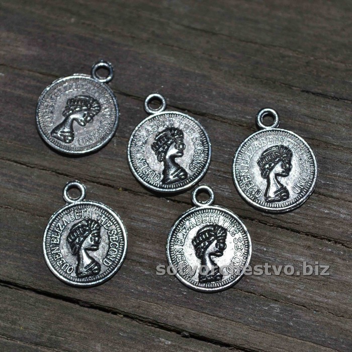 монетка маленькая серебро | интернет-магазин Елена-Рукоделие