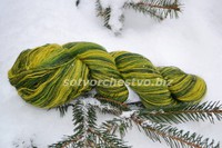 artistic yarn 8/1 green yellow (зелено-желтый) | интернет-магазин Елена-Рукоделие