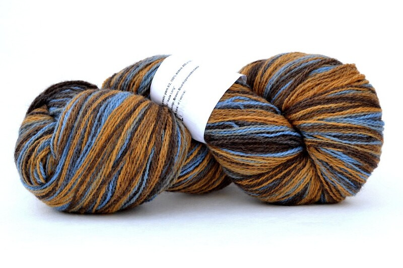 artistic yarn 8/2 brown-blue (коричнево-голубой) | интернет-магазин Елена-Рукоделие