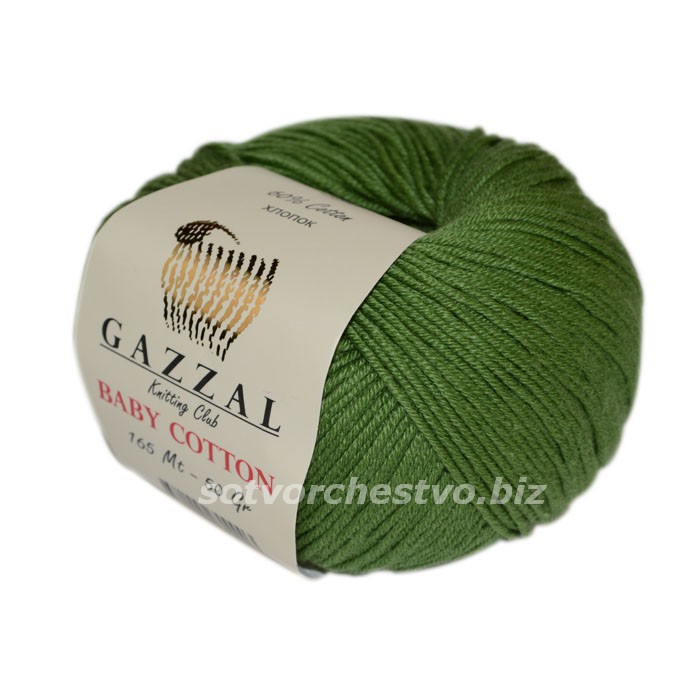 baby cotton 3449 зелений | интернет-магазин Елена-Рукоделие