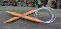 спицы бамбуковые на леске 2.5 мм 80 см | интернет-магазин Елена-Рукоделие