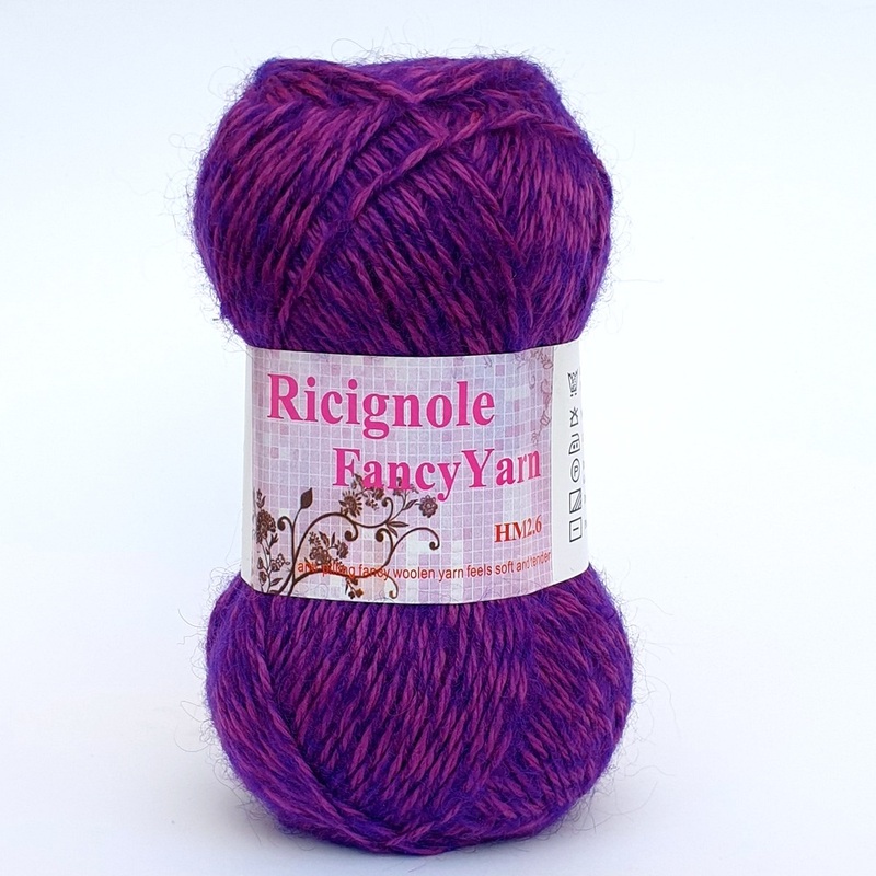 ricignole fancy yarn hm2.6 267 фіолетовий меланж | интернет-магазин Елена-Рукоделие