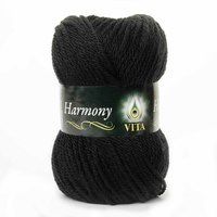 пряжа напіввовняна vita harmony (віта гармонія) 6302 чорний | интернет-магазин Елена-Рукоделие