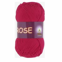 rose vita cotton / роза 3917 червоний | интернет-магазин Елена-Рукоделие