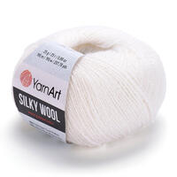 фото yarnart silky wool/ярнарт сілкі вул 347 білосніжний