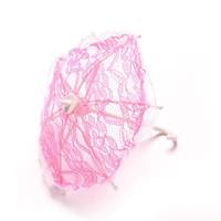 зонтик кукольный розовый | інтернет-магазин 'Елена-Рукоделие'