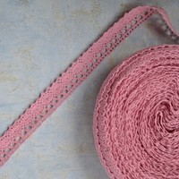 кружевная лента розовый | интернет-магазин Елена-Рукоделие