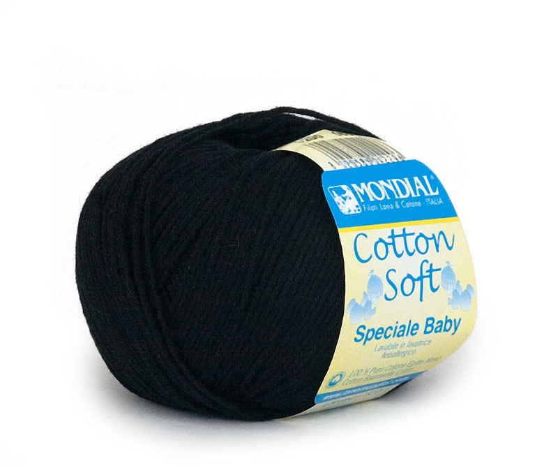 mondial cotton soft 200 черный | интернет-магазин Елена-Рукоделие