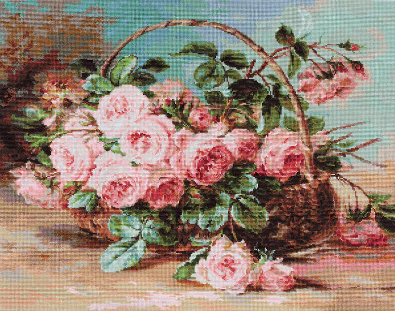 g547 корзина с розами | интернет-магазин Елена-Рукоделие