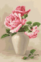 фото g507 розовые розы в вазе