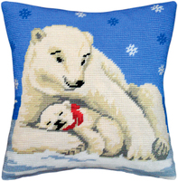 фото подушка тм чарівниця v-06 білі ведмеді