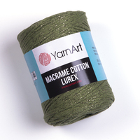macrame cotton lurex 741 зеленый | интернет-магазин Елена-Рукоделие