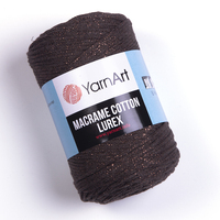 macrame cotton lurex 736 шоколад | интернет-магазин Елена-Рукоделие