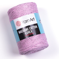 macrame cotton lurex 732 нежно розовый | интернет-магазин Елена-Рукоделие