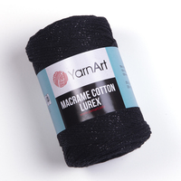 macrame cotton lurex 722 чорний | интернет-магазин Елена-Рукоделие