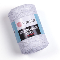 macrame cotton lurex 720 білий | интернет-магазин Елена-Рукоделие