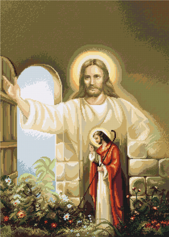 b411 иисус стучащийся в дверь | интернет-магазин Елена-Рукоделие