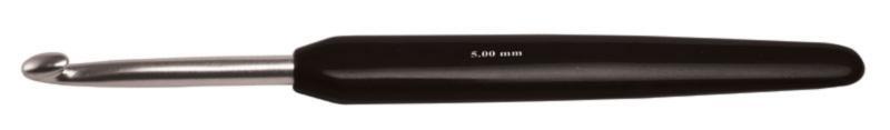 30812 Крючок алюмінієвий з чорною ручкою та срібним наконечником KnitPro, 2.50 мм | інтернет-магазин 'Елена-Рукоделие'