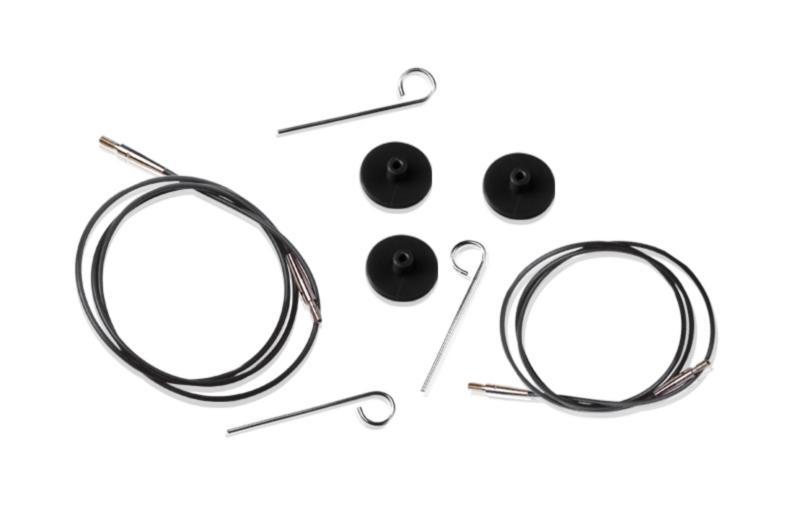 10523 кабель черный 760 мм для создания круговых спиц длиной 100 см knitpro | интернет-магазин Елена-Рукоделие