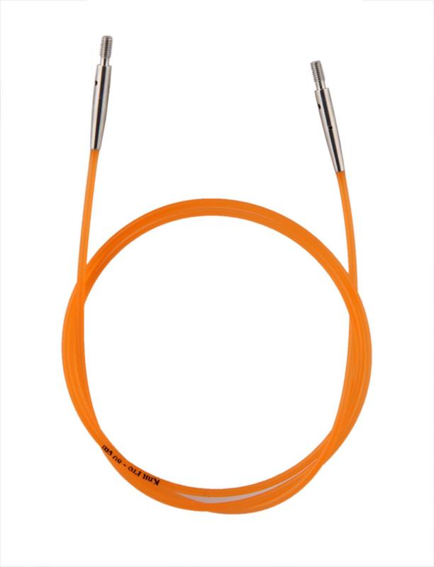 10634 кабель orange (оранжевый) для создания круговых спиц длиной 80 см knitpro | интернет-магазин Елена-Рукоделие