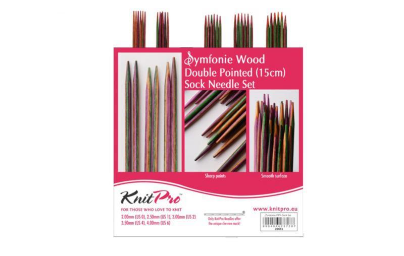 20651 набор деревянных носочных спиц 15 см symfonie wood knitpro | интернет-магазин Елена-Рукоделие