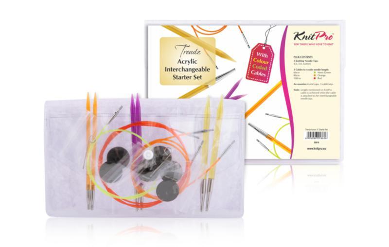 50616 набор съемных акриловых спиц для начинающих multi-colored spectra flair acrylic knitpro | интернет-магазин Елена-Рукоделие