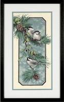 фото 03199 набор для вышивания крестом dimensions chickadees on a branch "синички на ветке"