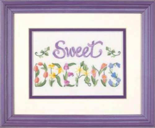 06235 набор для вышивания гладью dimensions flowery sweet dreams "цветочные сладкие сны" | интернет-магазин Елена-Рукоделие