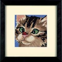 07206 набор для вышивания (гобелен) dimensions cross-eyed kitty "косоглазый котенок" | интернет-магазин Елена-Рукоделие