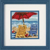 фото 07223 Набір для вишивання (гобелен) DIMENSIONS Beach Chair Duo "Пляжний дует"