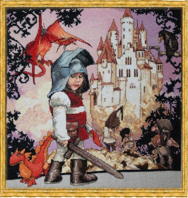 120 К (Aida) Набір для вишивання хрестом NIMUЁ Le Petit Chevalier "Маленький рицар" | інтернет-магазин 'Елена-Рукоделие'