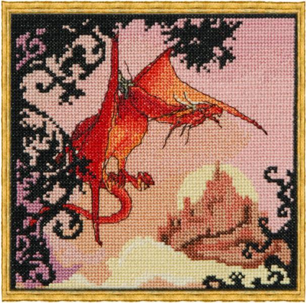 121 К Набір для вишивання хрестом NIMUЁ Le Dragon Rouge "Червоний дракон" | інтернет-магазин 'Елена-Рукоделие'
