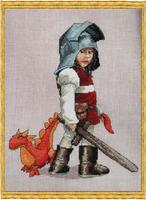 фото 123 K Набір для вишивання хрестом NIMUЁ Chevalier &amp; Doudou "Рицар та м'яка іграшка"