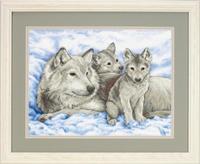 фото 13130 Набір для вишивання хрестом DIMENSIONS Mother Wolf and Pups "Вовчиця та вовчата"